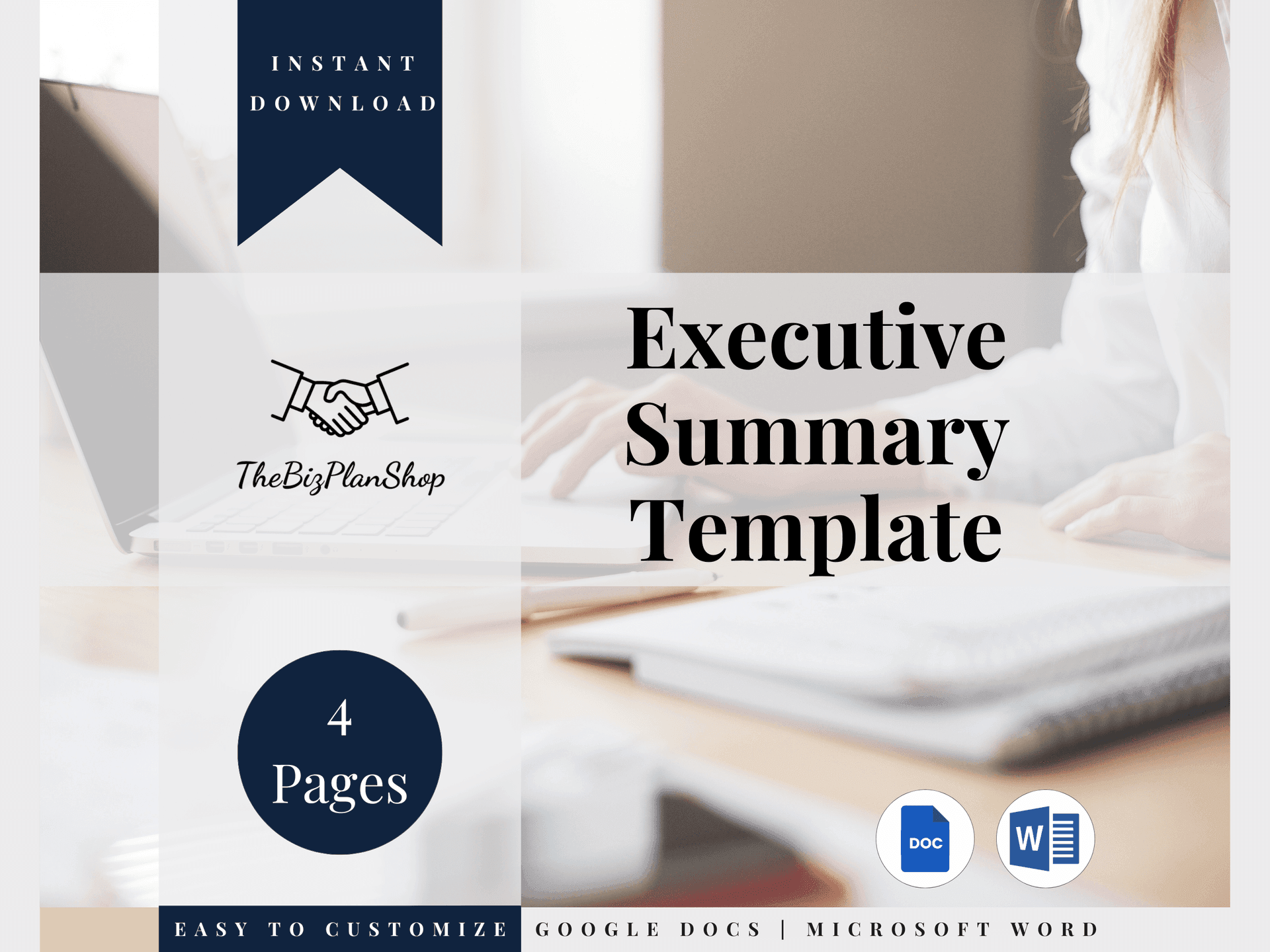 Executive Summary Template, Startup Executive Summary Workbook and Guide