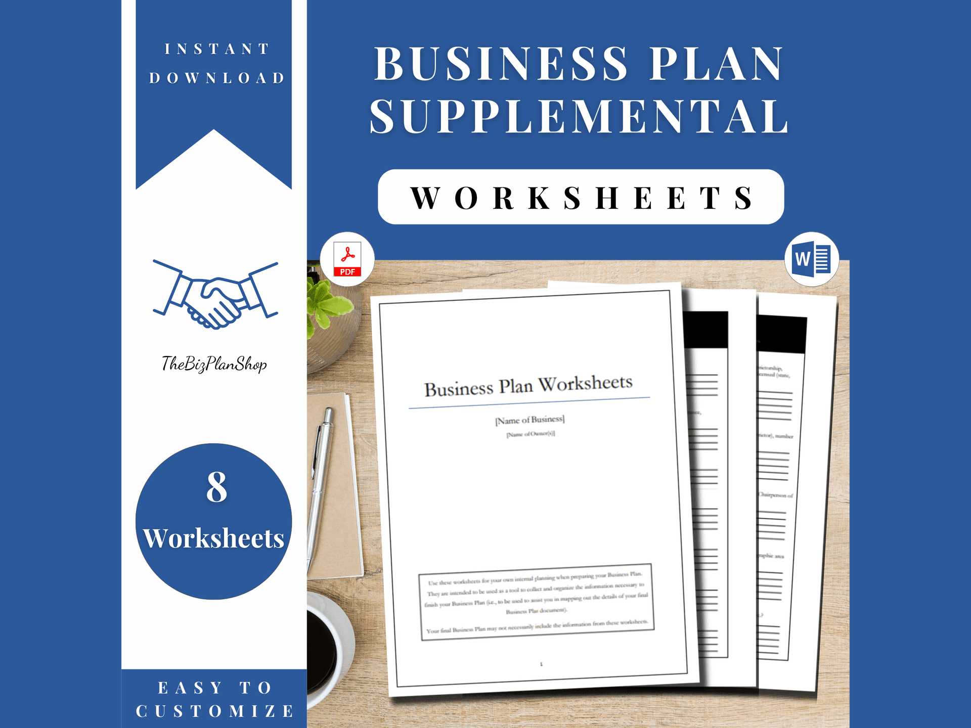 Business Plan Supplemental Worksheets